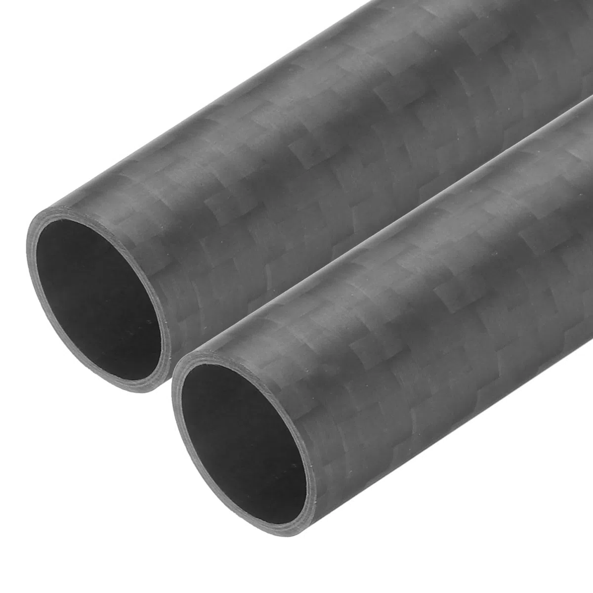 QUARKZMAN 2 Piezas Tubo de Fibra de Carbono 12 x 14 x 330mm Superficie Mate Barra 3K Enrollada en Rollo de Carbono Puro Tubo Redondo para Avión RC Multicóptero