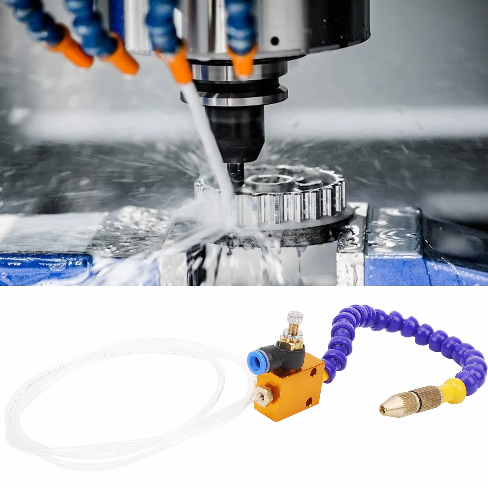Pulverizador de Lubricación de Refrigerante para Torno CNC, 2 Piezas Sistema de Pulverización de Lubricación de Refrigerante de Niebla Máquina de Pulverización de Enfriamiento de